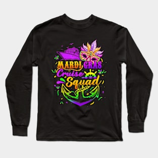 Mardi Gras Cruise Squad 2024 Matching Group Family Vacation Long Sleeve T-Shirt